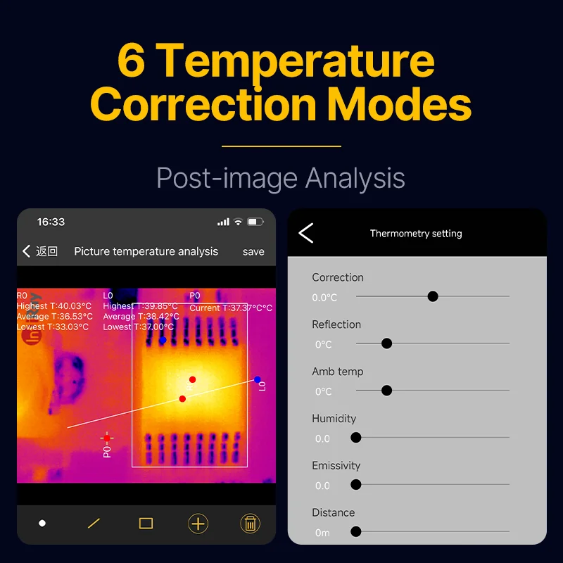 InfiRay Thermal Imaging Camera for Phone T2S Plus T2L Floor Heating HVAC Electric Power PCB Circuit P2 Infrared Thermal Imager