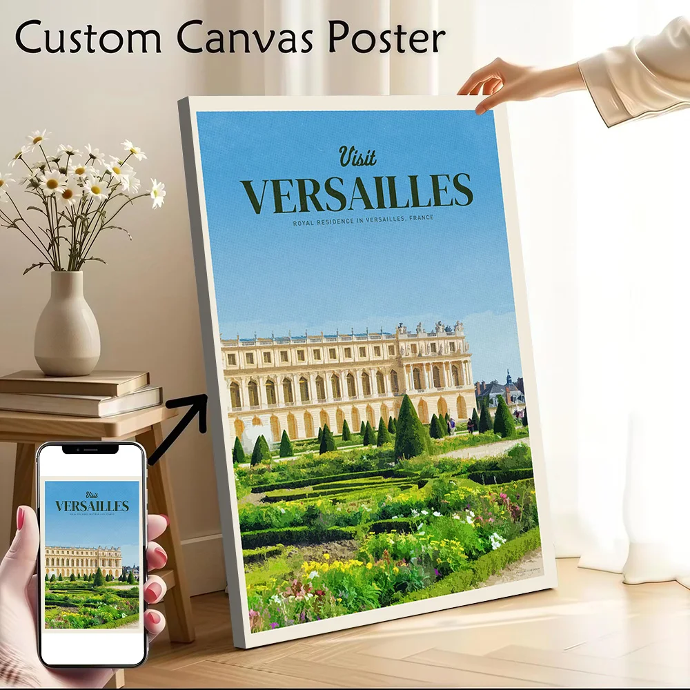 Visit Versailles Canvas Wall Art Poster Personalized Photo Printing Perfect Gift for Gamer Decoration Living Room Decorations
