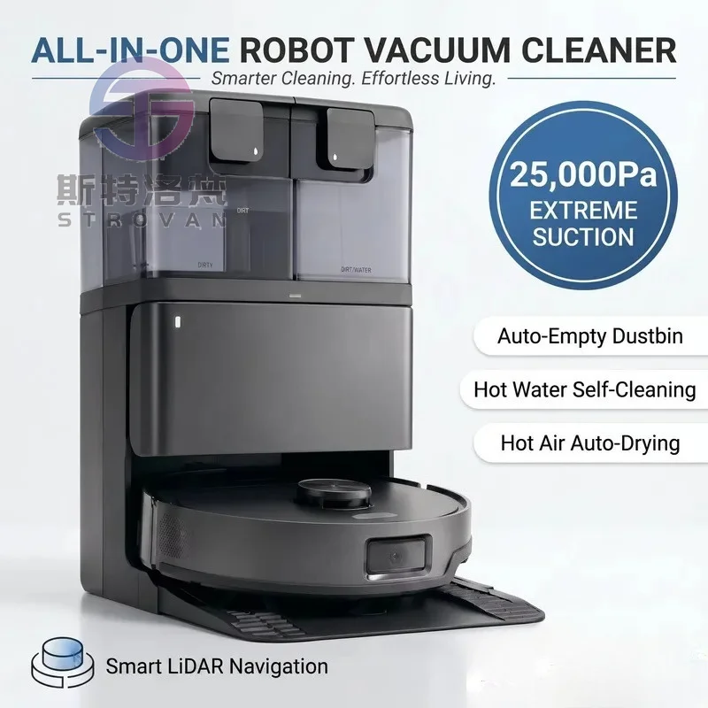 RC700 WiFi APP Floor Robot Vaccum Cleaner Wer and Dry Battery-Powered Intelligent Cleaning Robot Aspirador for Home Hotel