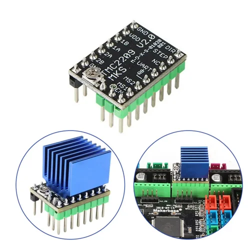 Imagen 2 del producto MKS TMC2209 2209 controlador de Motor paso a paso Skr V2.0 Gen L StepStick 2.5A UART ultra silencioso para piezas de impresora 3d Sgenl Genl Robin Nano