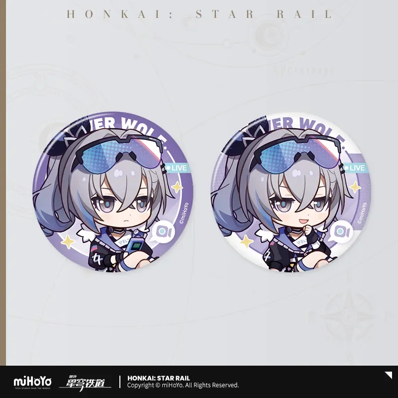 Sunsyea Honkai Star Rail Officiële Merch miHoYo Originele Authentieke JMDHKS Serie Badge Set Dan Heng Blade Sunday Aventurine