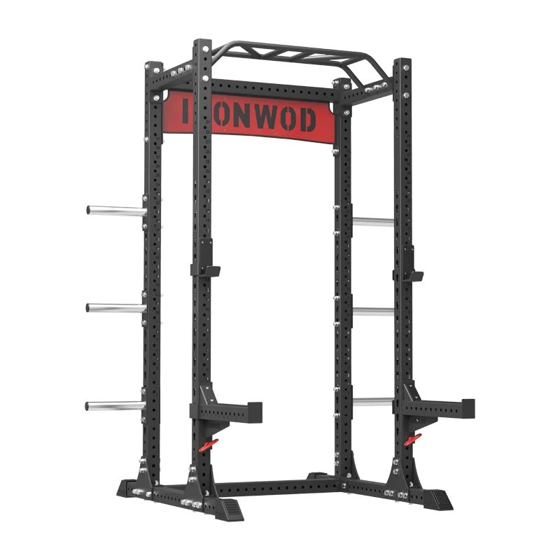 Venta al por mayor de fábrica, estante de Fitness de alta calidad, equipo de entrenamiento fuerte para levantamiento de pesas, máquina Smith de medio estante