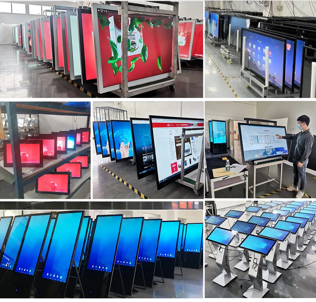 43" 49" 55" 65" 4K Floor Standing LCD Screen Win10 Digital Signage I5 4G+128G SSD Advertising Screen CMS Software