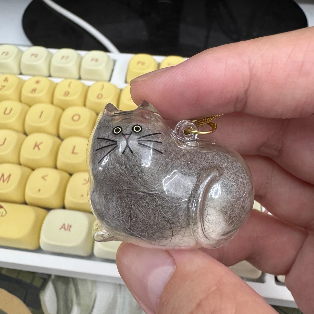 الحيوانات الأليفة صندوق أعمى لعبة شفافة صندوق تخزين شعر القط شنقا الديكور حقيبة المعلقات هدايا أصحاب القطط #4