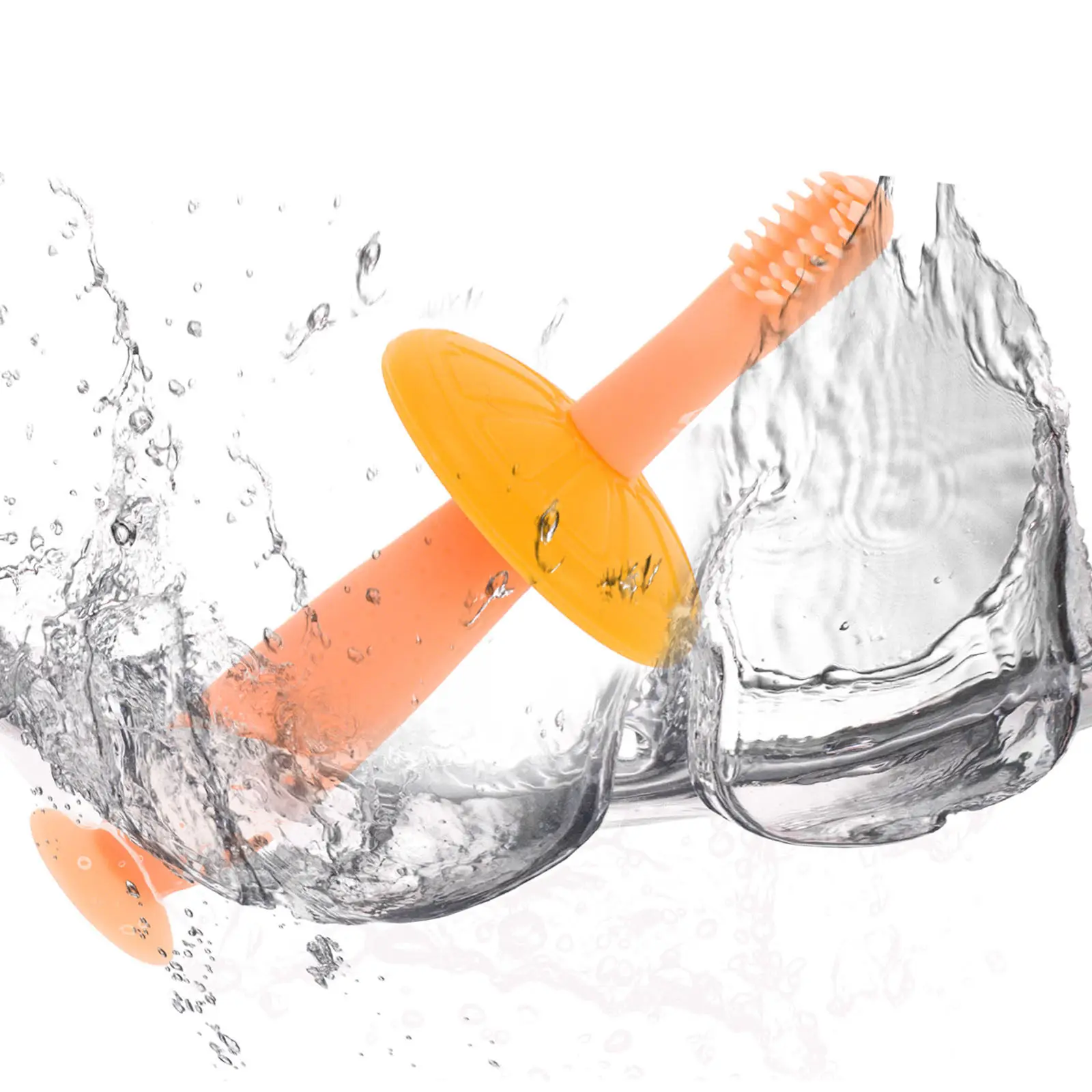 

1Set Silicone Baby Toothbrush Ultra-Soft Bristles Massage Safe Infant Oral Care Suction Cup Design Bpa-Free