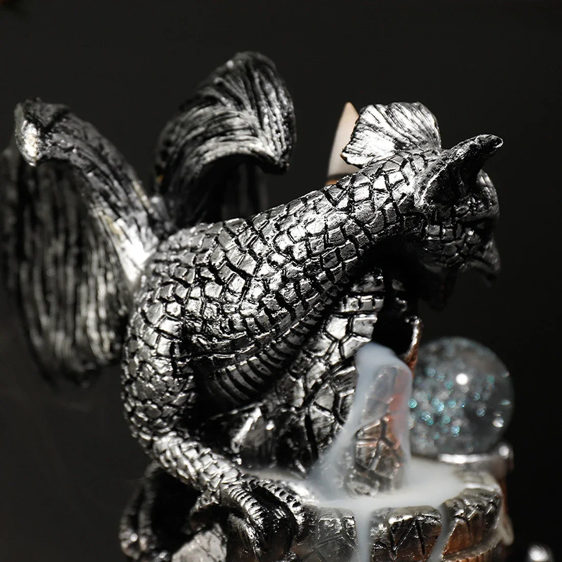 Resin backflow incense burner European style pterodactyl LED lamp reflux smoke aroma diffuser craft decoration/Vaporizer