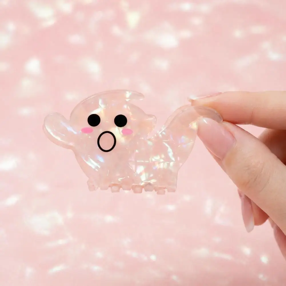 Halloween Hair Accessories Smiling Face Hair Clip Halloween Hair Claw Clip Cute Ghost Gripper Accessory Firm Grip for Medium