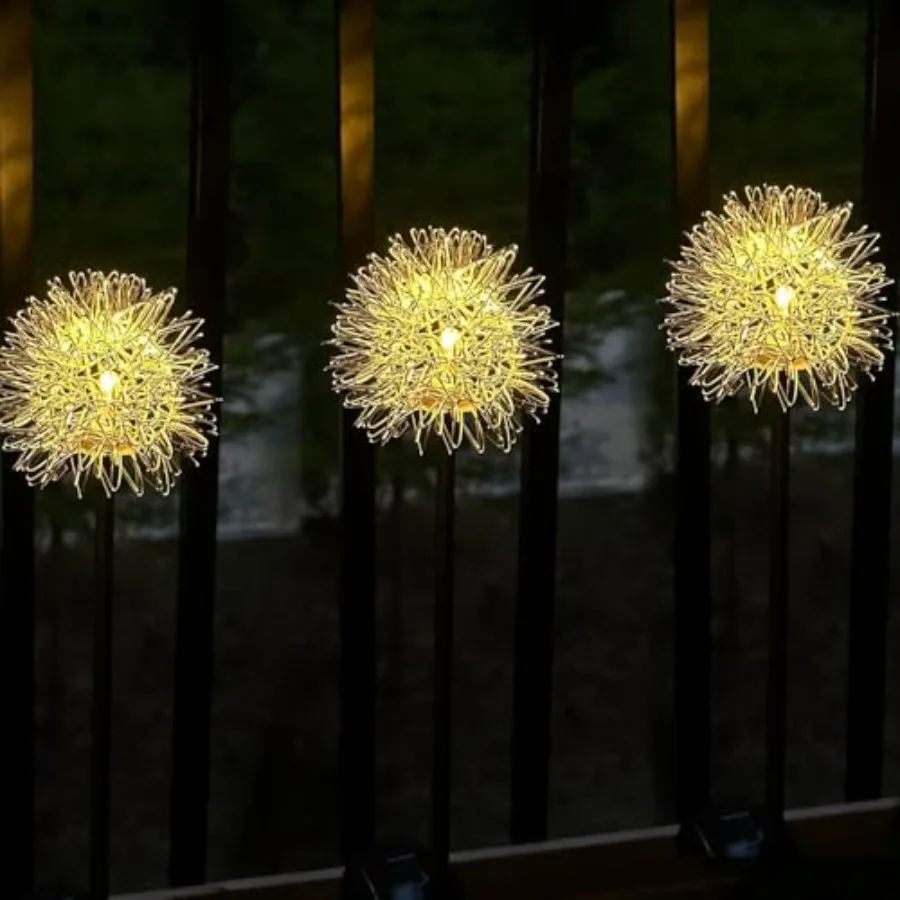 Dandelion Solar Garden Lights, Solar Metal Dandelion Light, Waterproof Firefly Lights Outdoor for Garden Patio Yard Pathway, Gi
