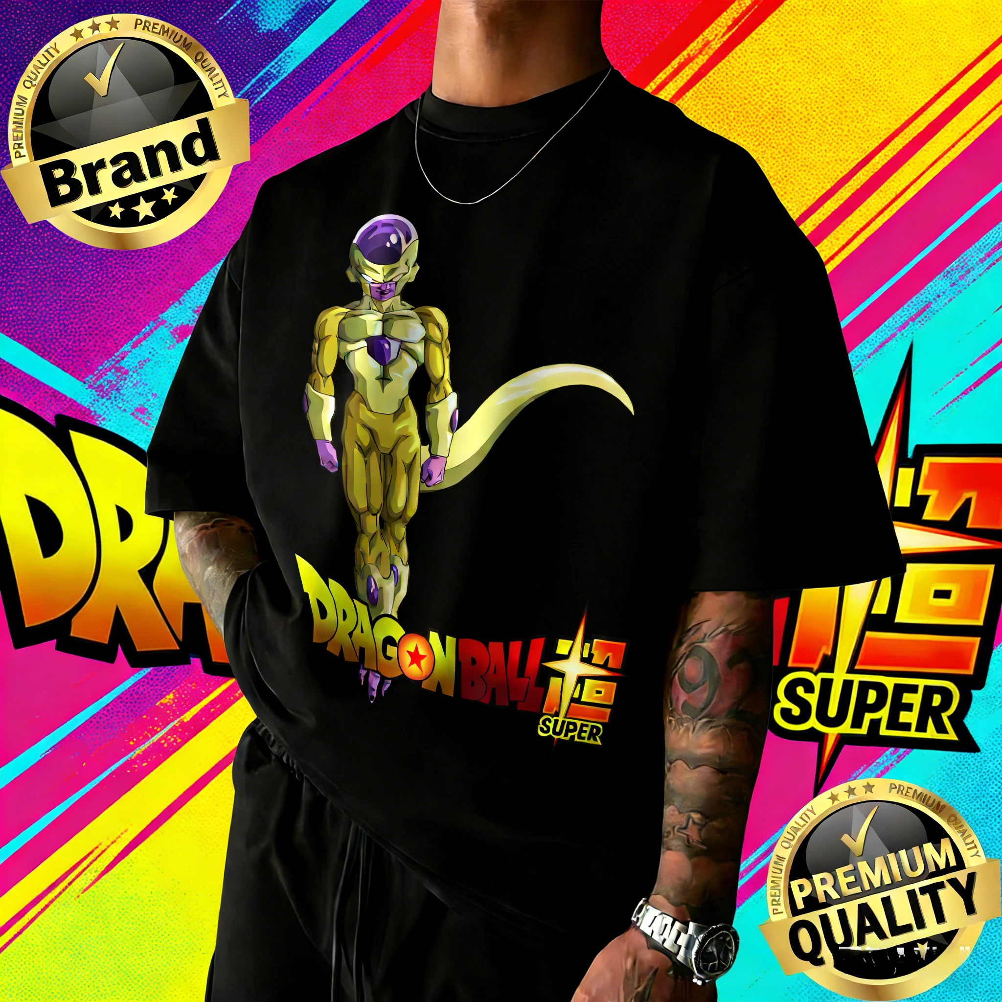 

2026New Summer Dragon Ball 40th Anniversary Goku Black 100% Cotton Anime Printed T-shirt Extra Size Casual Streetwear Unisex Y2k