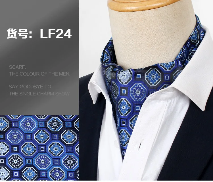 Jacquard Blumen Paisley Cashew Krawatte Hochzeit formale Krawatte Ascot Scrunch selbst britischen Gentleman Polyester Krawatte für Männer Luxus – Detail 25