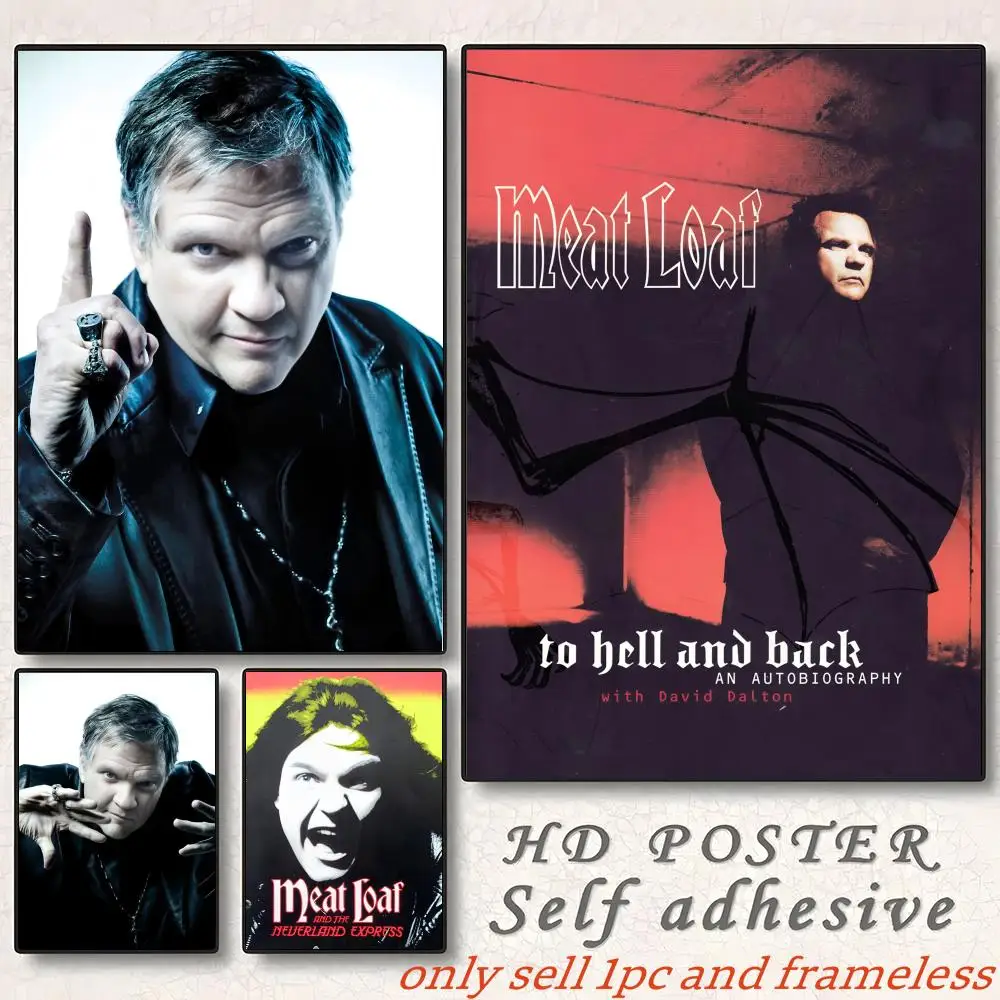 Rock Opera M-Meat Loaf Music Singer Poster Self-adhesive Painting with prints Home bedroom living room decoration