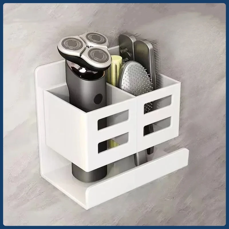 Multifunctional New Hole-free Bathroom Toothbrush Razor Storage Rack Wall-mounted Bathroom Supplies