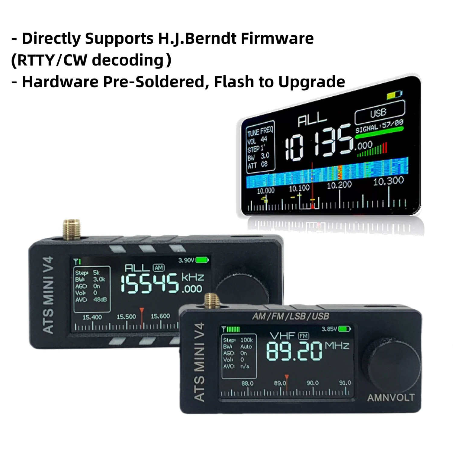 AMNVOLT V4/V3S ATS MINI SI4732 Radio ALL Band DSP Radio FM AM SSB LSB USB Receiver, built-in Hi-Z Headphone Amplifier Circuit view 6