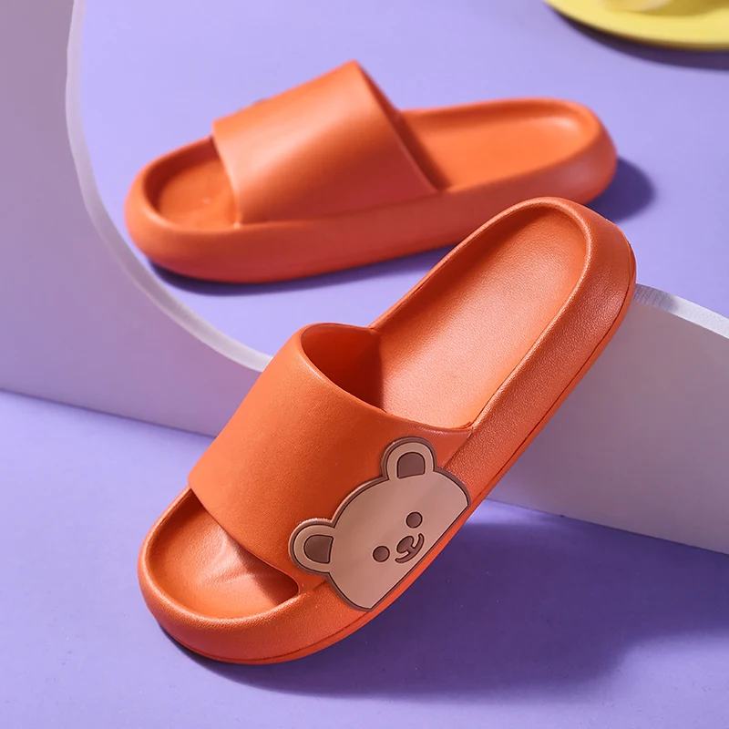 YISHEN Slippers Women Summer Flip Flops Cute Cartoon Bear Shoes Slides For Men Shower Indoor Slippers Beach Sandals Zapatillas