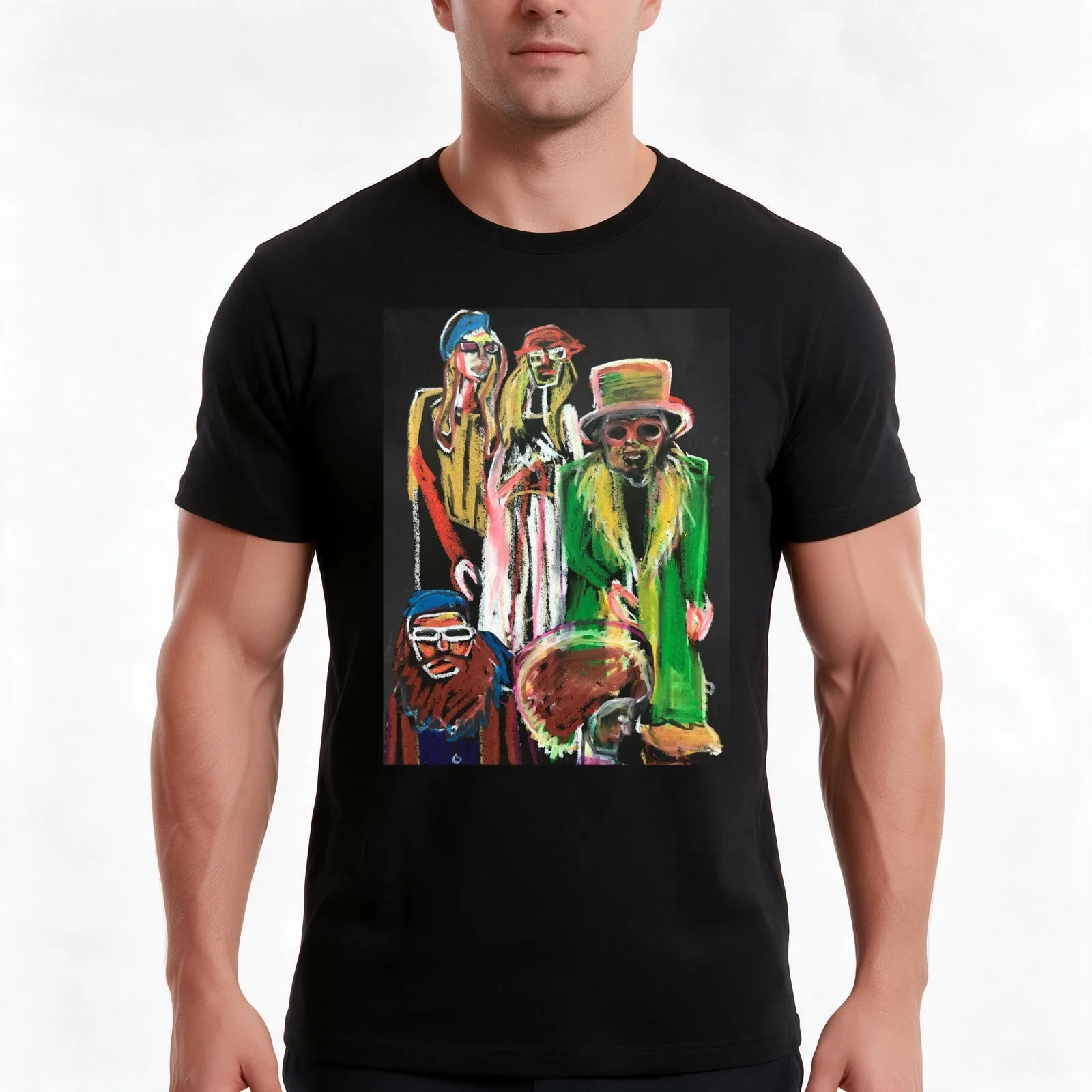 TroutMask Replica Cpt Beefheart T-Shirt, Summer Casual Cotton Tee, Oversized Streetwear Tops, Vintage Graphic Print, 100% Cotton