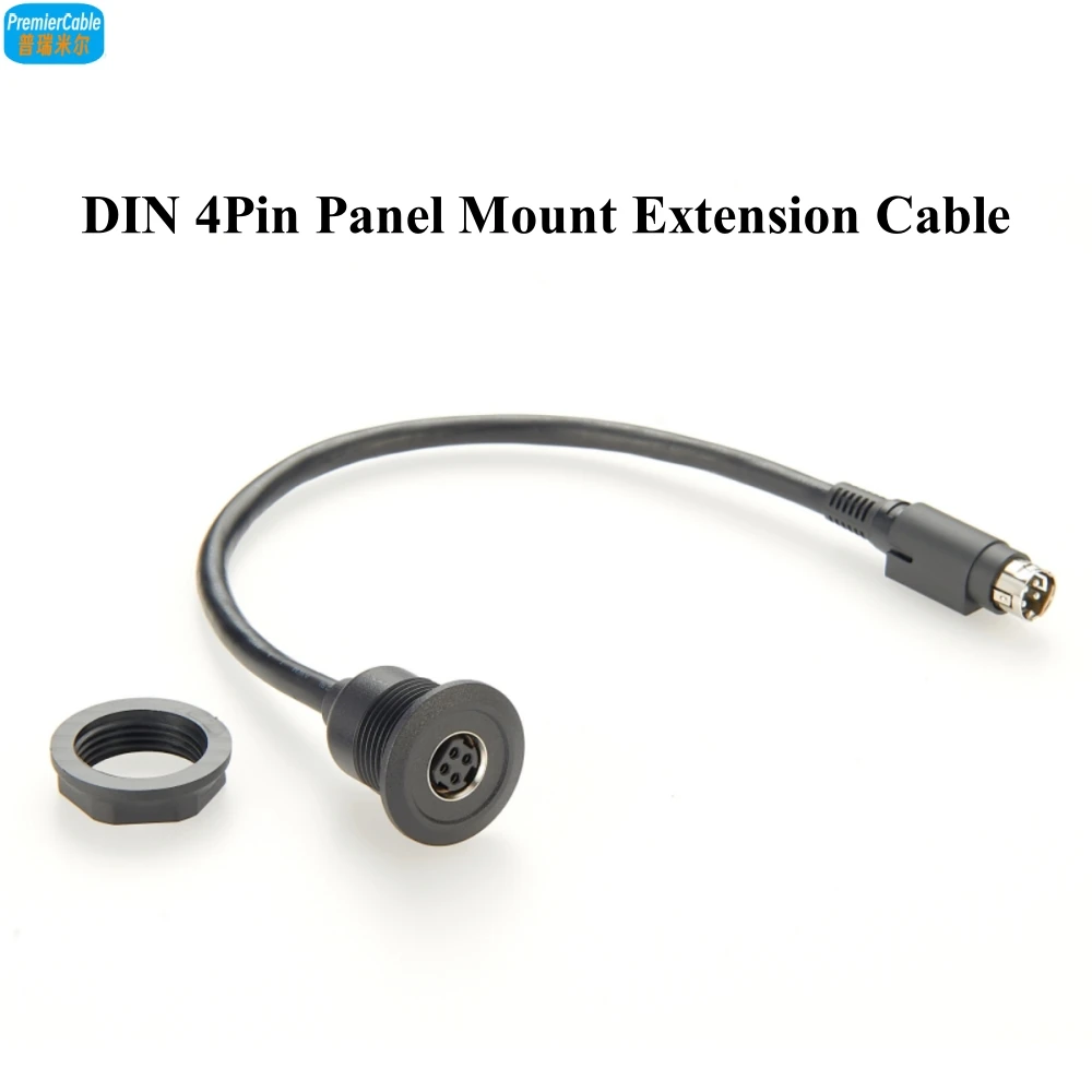 

Power DIN 4Pin Extension Cable Panel Mount Power DIN 4Pin Male to Female Audio Cable DIN 4Pin power Cable for Scanner Printer