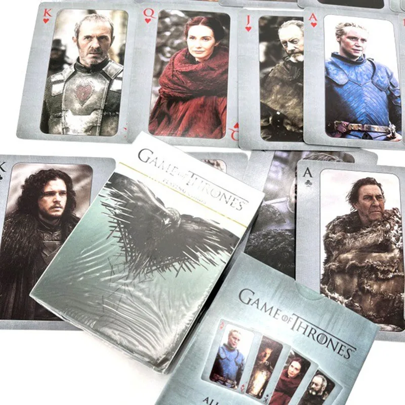 54cards 10cm cartoon thrones card men games toy paper collection Eddard Stark model