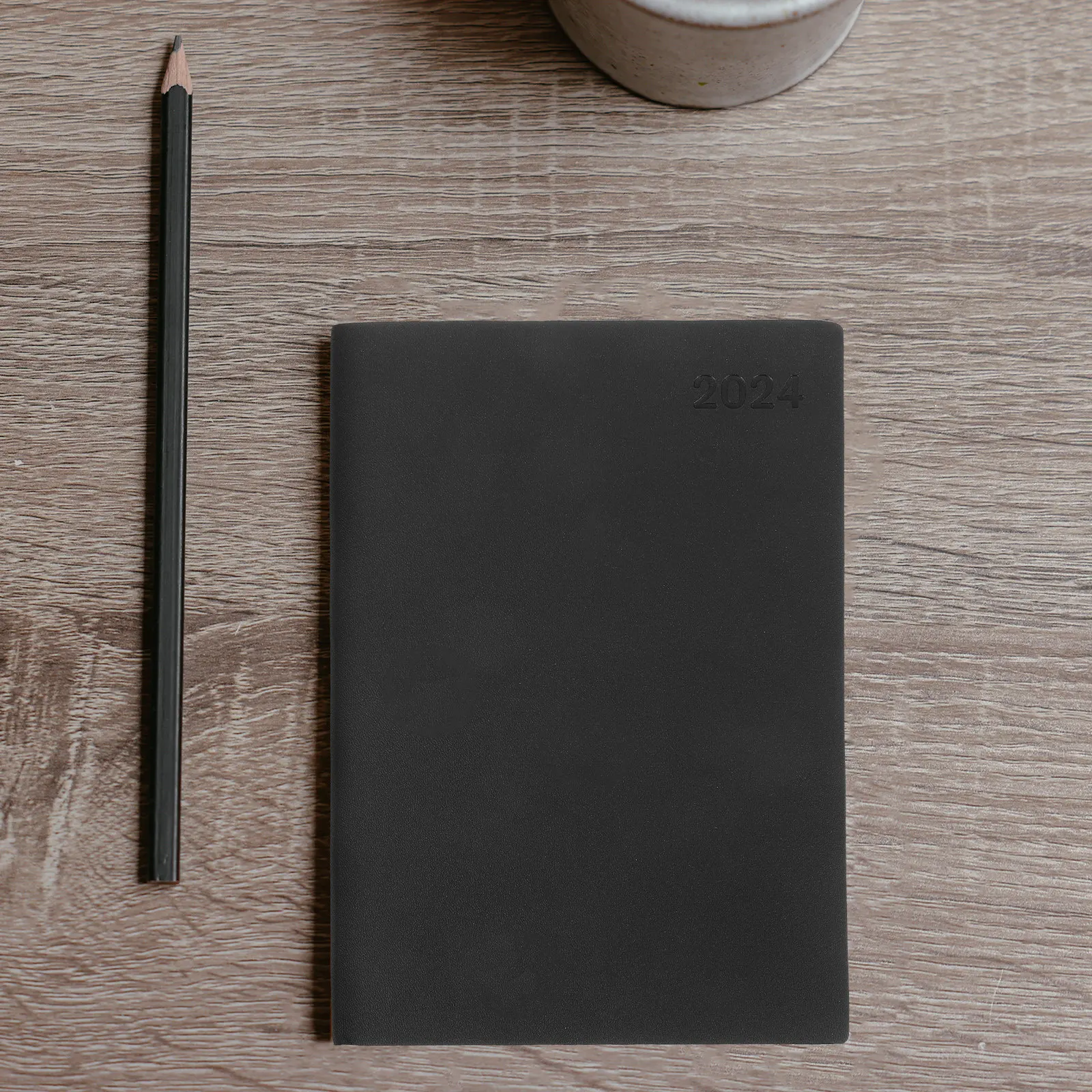 

English Daily Planner 2024 Notebook Simple Fashionable Agenda Undated Weekly Monthly Planner Writing Notepad for Students Office