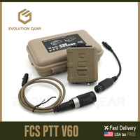 PTT V60 Tactical Transmitter Receiver Connector For AMP Headset Comtac3 HeadSet 6 PIN Adapter Cable KN6 To U174/U Set
