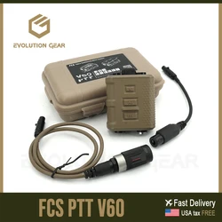 PTT V60 Tactical Transmitter Receiver Connector For AMP Headset Comtac3 HeadSet 6 PIN Adapter Cable KN6 To U174/U Set
