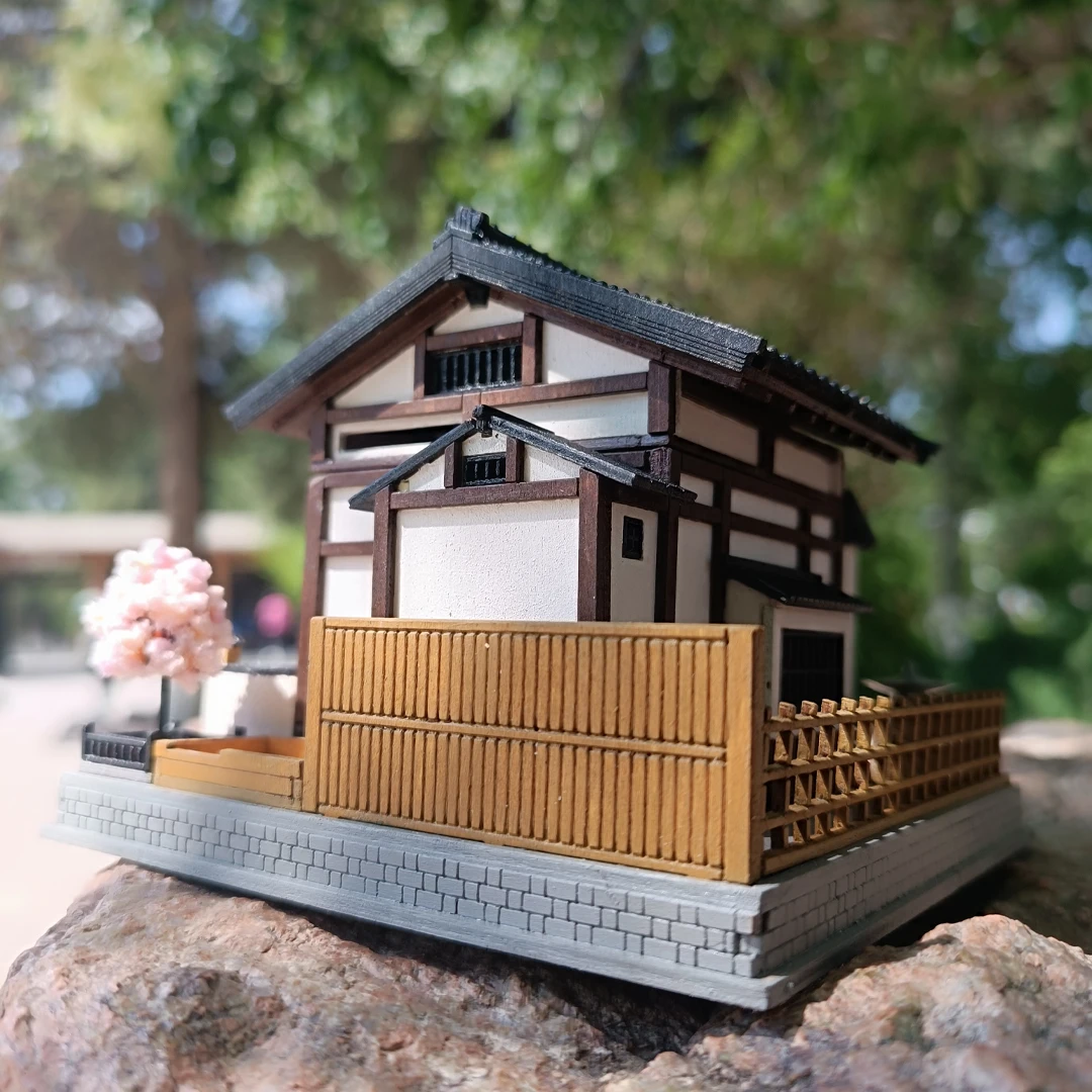 NEW DIY Wooden Miniature Model Kit Japanese Tea Room Casa Doll Houses 3D Puzzle Dollhouse With Furniture Lights Friends Gifts