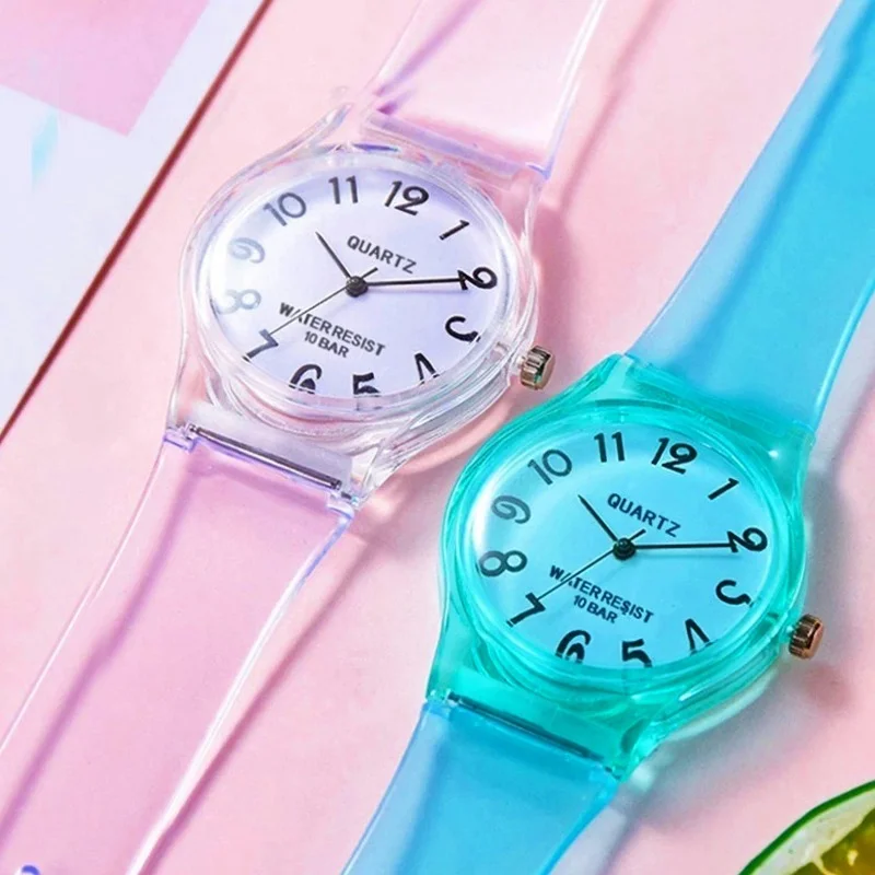 Transparent Watches for Women Casual Round Digital Sport Watch Clock Luminous Wristwatch Fashion Jelly watch Relogio Feminino