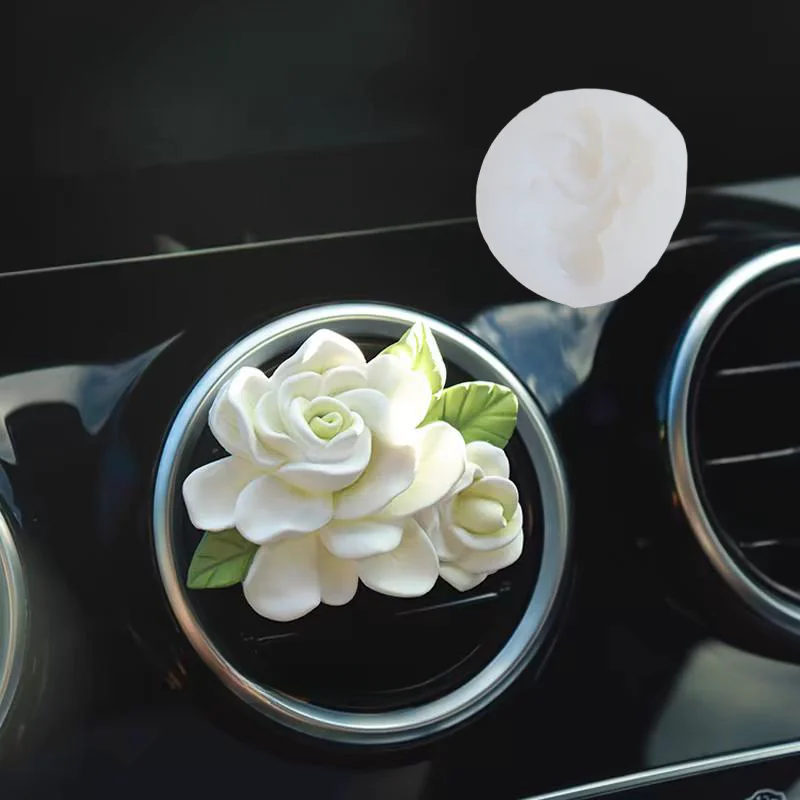 Gardenia Flower Aromatherapy Candle Decoration Silicone Mold Flowers Fragrance Gypsum Plaster Crafts Home Decoration Mould