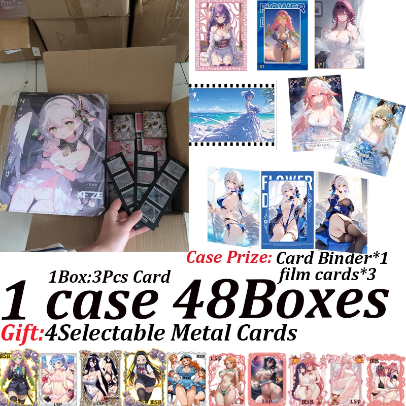 

New Goddess Story Card Flower Diary Normal Size Hobby Collection Waifu Card Anime Doujin Booster Box Hutao Ganyu Rare Card Toy