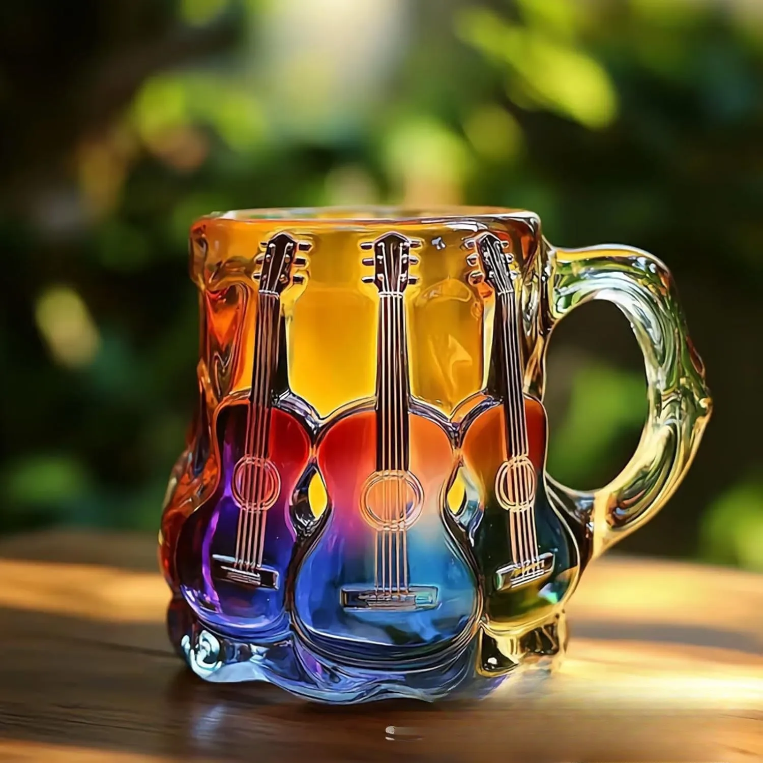 Vivid Guitar Shaped Coffee Mug Creative Music Art Drinkware Novelty Resin Ceramic Cup Desktop Decor Craft Ornament Unique Gift