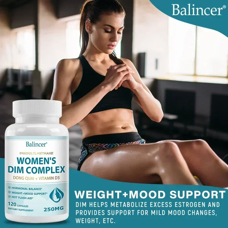 DIM Supplement Plus Black Pepper, Dong Quai, Vitamin D3, Organic Alfalfa & Broccoli - Menopause, Endocrine Balance, Weight, PCOS