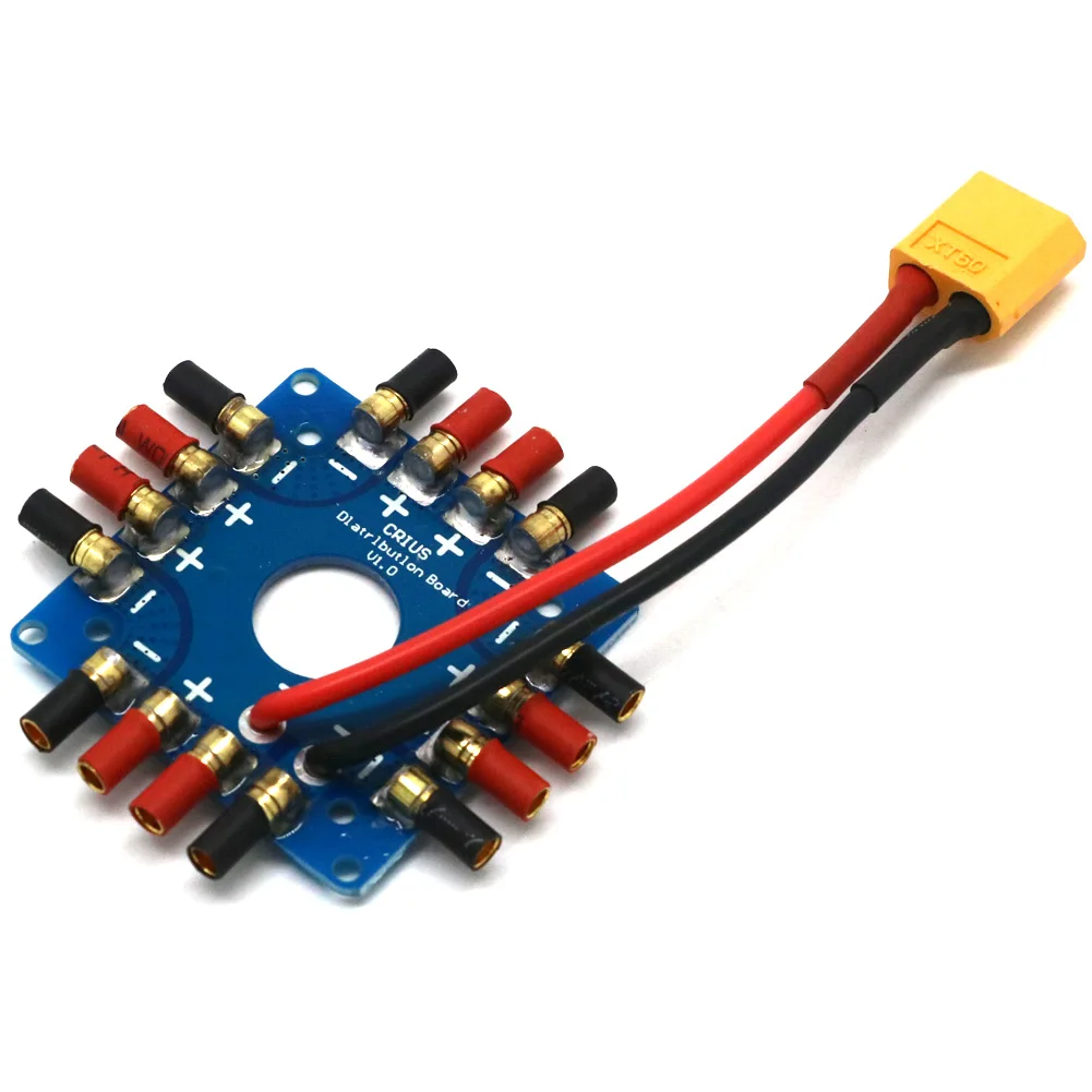 ESC Distribution Board Connection Board Soldered T / XT60 Plug & 3.5mm Banana Bullet Connectors For Quadcopter Multicopter FPV