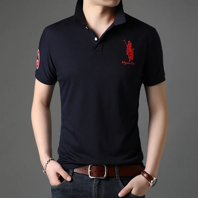 New Classic Embroidered Polo Shirt High End Brand 2024 Summer Men\'s Golf Shirt Short sleeved Top Men\'s Business Casual T-shirt