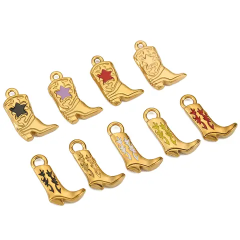 Hapiship Nytt Original Gyllene Blomma Hjärta Jord Körsbär Kaffe DIY Italienskt Charm Armband Rostfritt Stål Smyckestillverkning DJ1404-C 10 best sales berlock gör-det-själv - №10