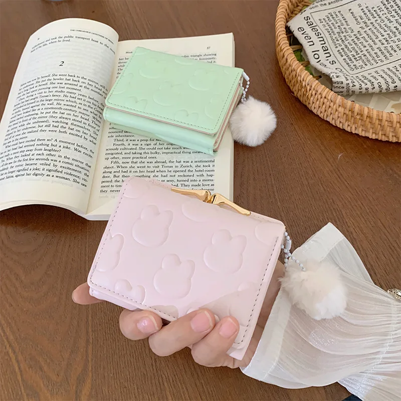 

2025 INS Women's Wallet - Luxury Tri-Fold Short Purse, Compact Card Holder with Zipper, Fashion Wallets for Daily