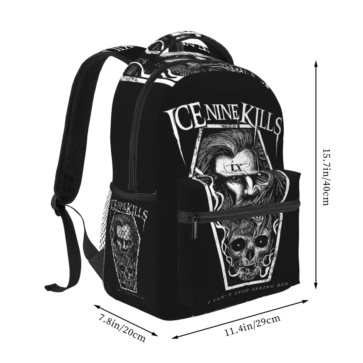 Michele Nolli Ice Nine Kills Backpack Student Boys Girls BookBag Children School Bag Laptop Shoulder Bags for Men Women