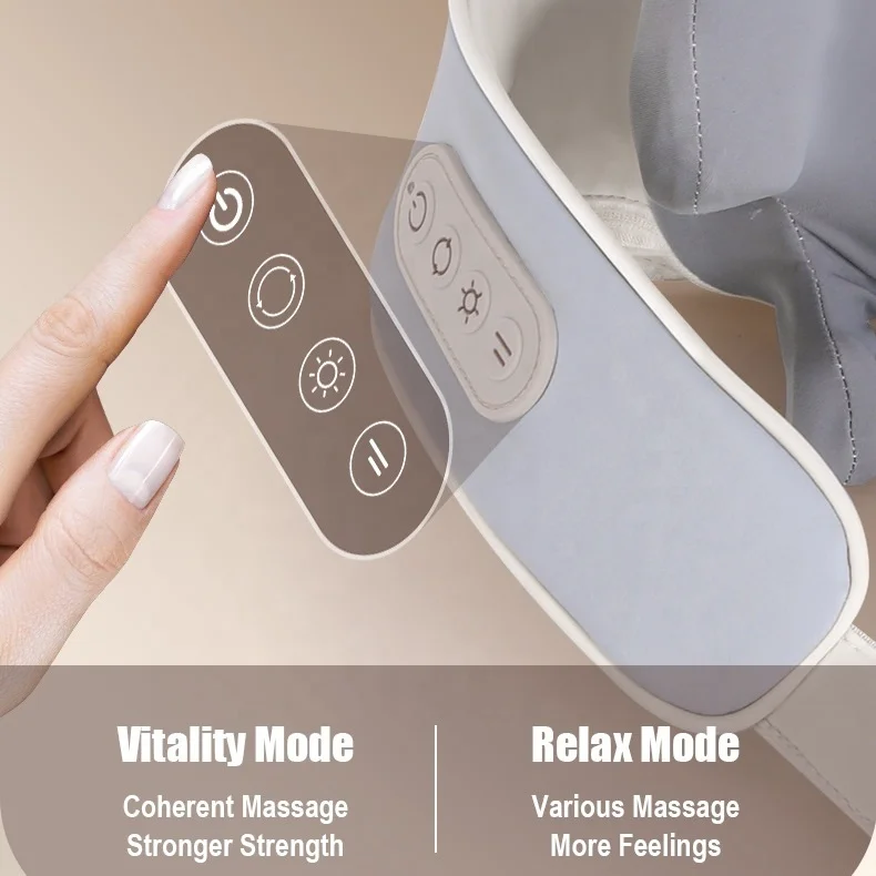 Best Cordless Mini Portable Neck Massager with Elastic Belt Hands-Free Design Light Weight 12V 2000mAh Body Shoulder Massager