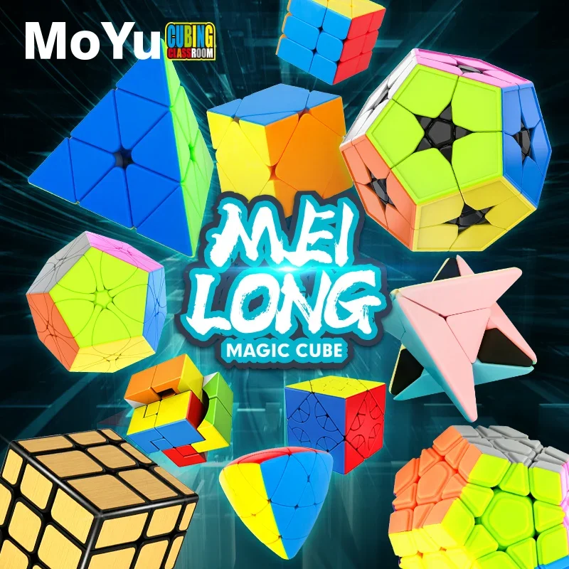 [Picube] MoYu Meilong Strange-shape Magic Cube Four Leaf Clover Double Skewb Polaris Maple Leaves Skewb Puzzle Education