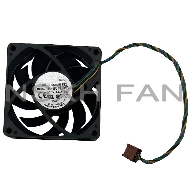 Ventilador de refrigeración AFB0712MB 12V 0.24a 7015 7cm CPU chasis PWM Control de temperatura, nuevo