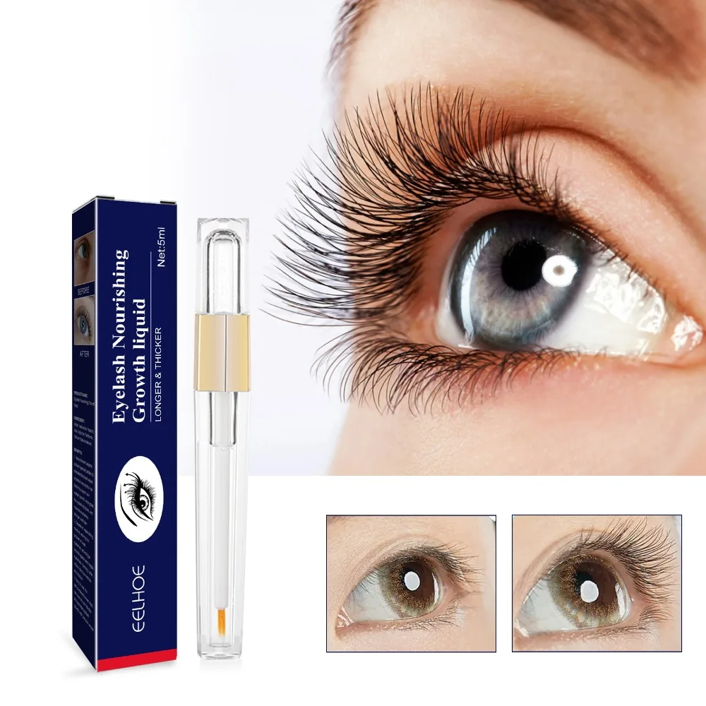 Eelhoe soro de crescimento rápido de cílios, suave e nutritivo, intensificador de cílios, mais cheio, mais grosso, curvador, tratamento de cílios, soro para os olhos