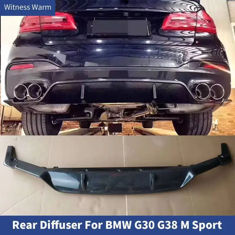 Diffuseur de pare-chocs arrière en fibre de carbone Frp, haute qualité, BMW G30, G38, série 5, 530i, 540i, M-Tech, kit de carrosserie de voiture, 2018