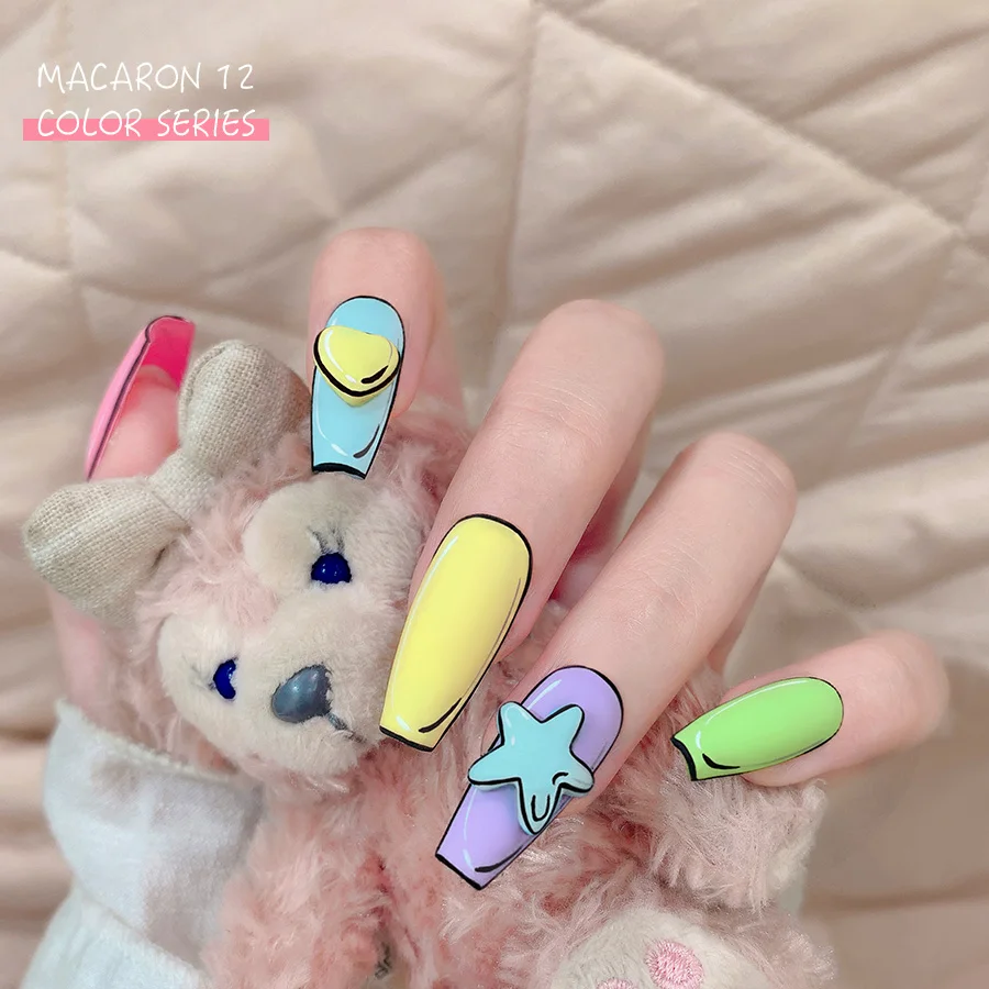 KANIU النيون UV LED هلام مسمار البولندية 12 مللي شبه دائم الصيف جيل للأظافر الغراء ل المهنية مانيكير قاعدة علوية معطف جيل للأظافر الفن #2