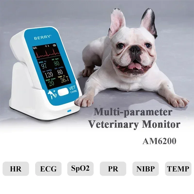 Veterinary monitor ecg handheld Berry veterinary monitor multiparametros AM6200 veterinary monitor device