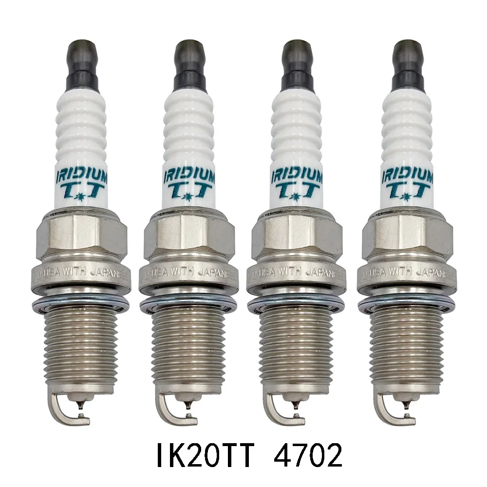 4PCS Dual Iridium Spark Plug IK16TT 4701 IK20TT 4702 IKH16TT 4703 IKH20TT 4704 IEXH22TT 4712 For Honda Hyundai Nissan