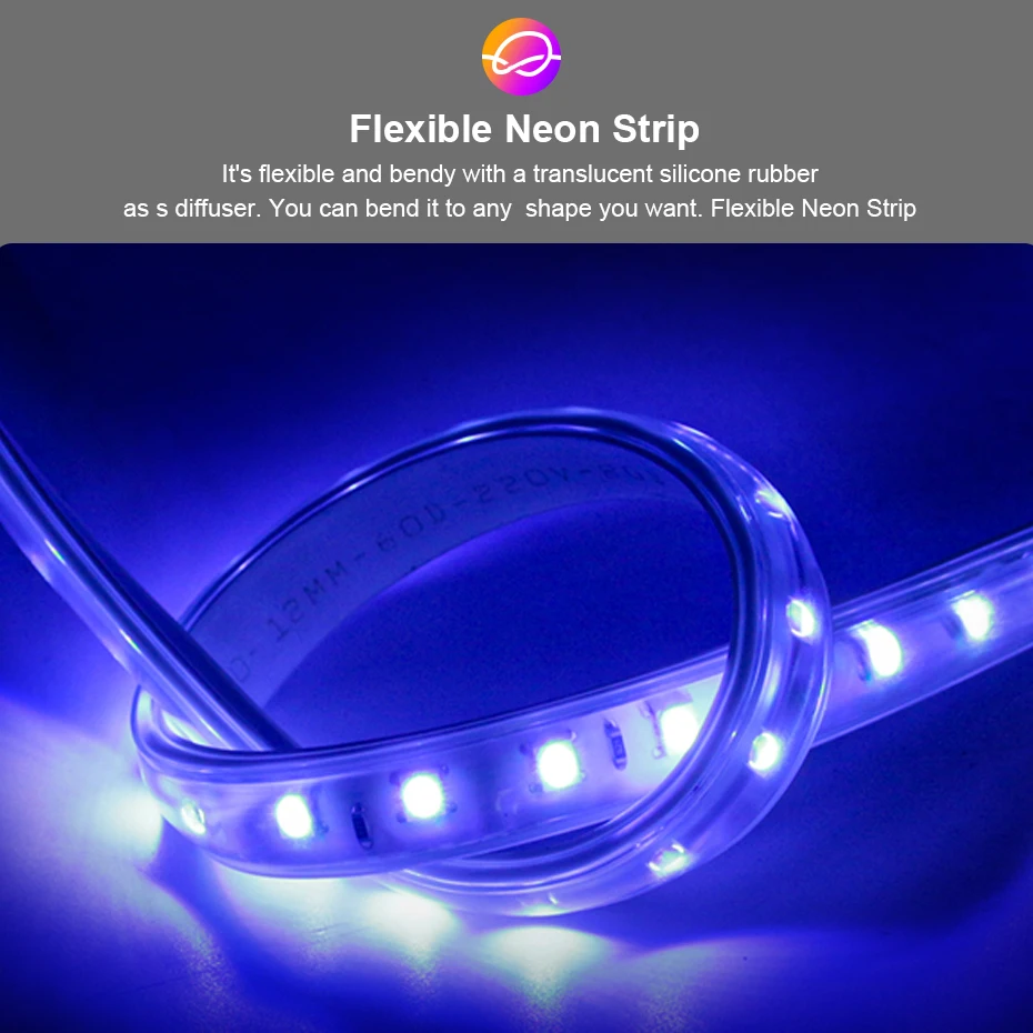 1m-100m 220V Led Strip Light RGB with 1500W EU Power Plug 5050 60LEDs/M Waterproof IP67 Flexible Tape for Home Lighting Decor