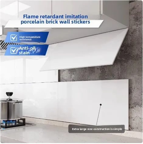 

Imitation Ceramic Tile Kitchen Wall Oil-proof Sticker Aluminum-plastic Panel Fire Retardant Thickened Strong Sticky Wallpaper
