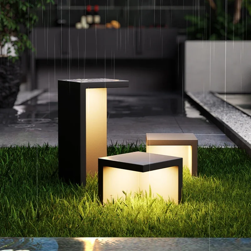 

Водонепроницаемый современный солнечный настольный стул, уличный садовый пейзажный светильник