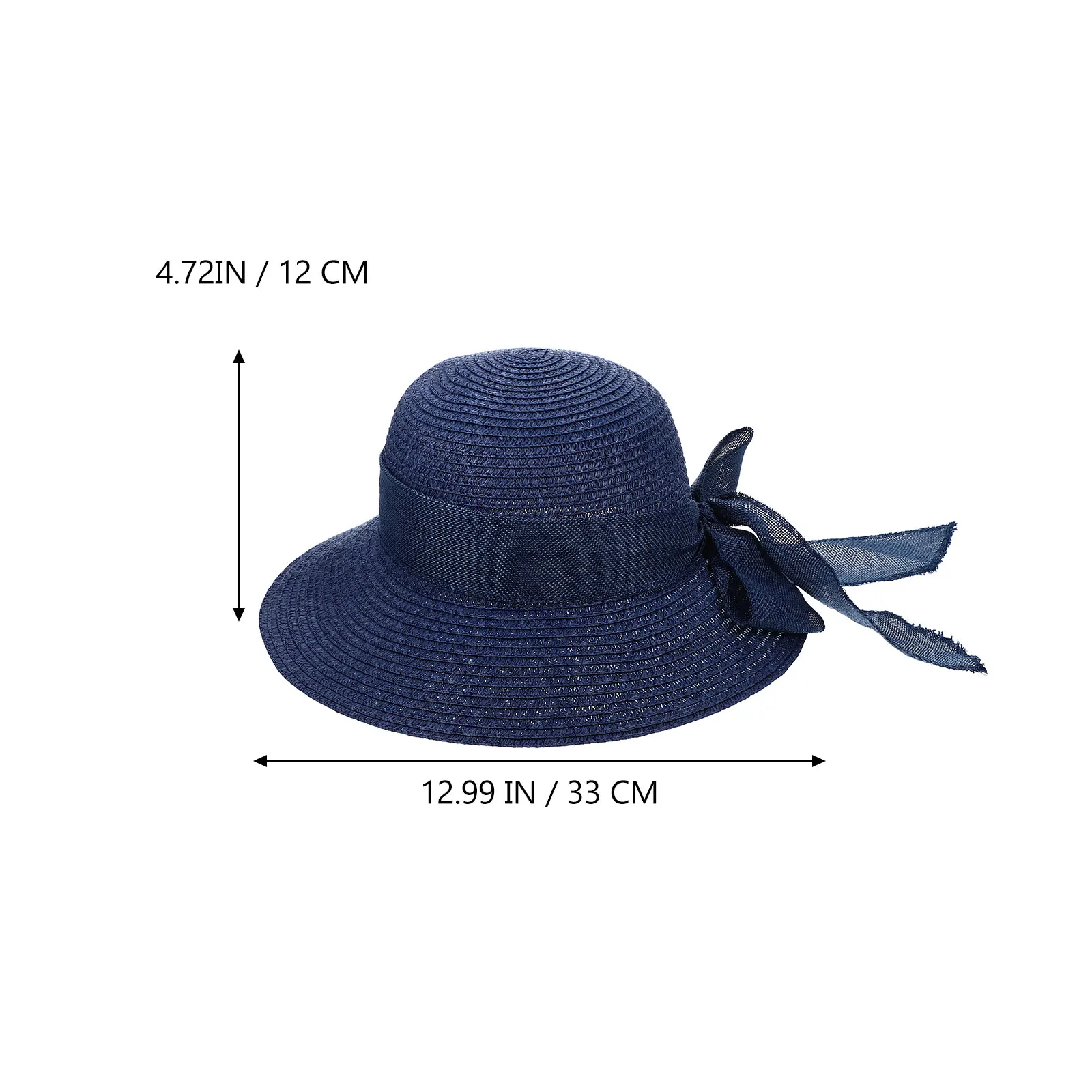 

Summer Sun Hat Women Blue M 56 58cm Beach Straw Wide Brim Bowknot Outdoor Sun Protection Cap Casual Vacation Hat