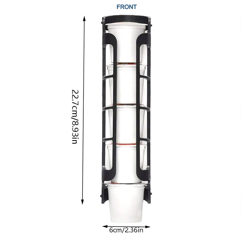 2 pezzi porta cialde di caffè salvaspazio organizer per cialde K-Cup compatibile con macchine da caffè Keurig organizer a doppio scomparto