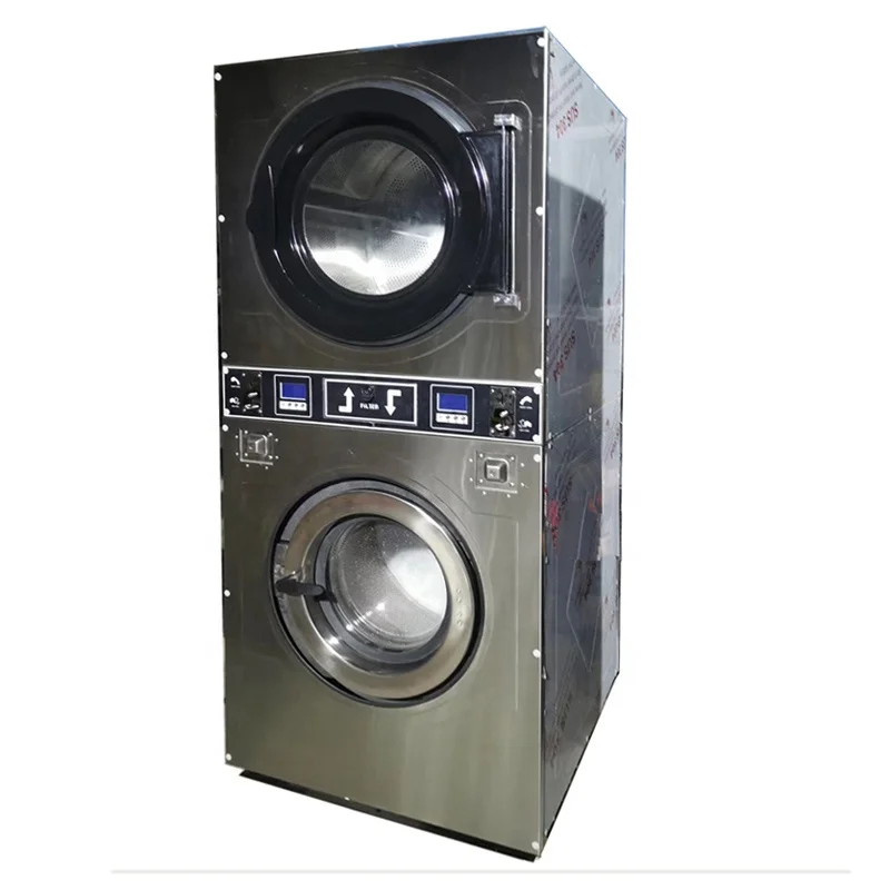Integrated washer-dryer, coin-operated washing and drying equipment