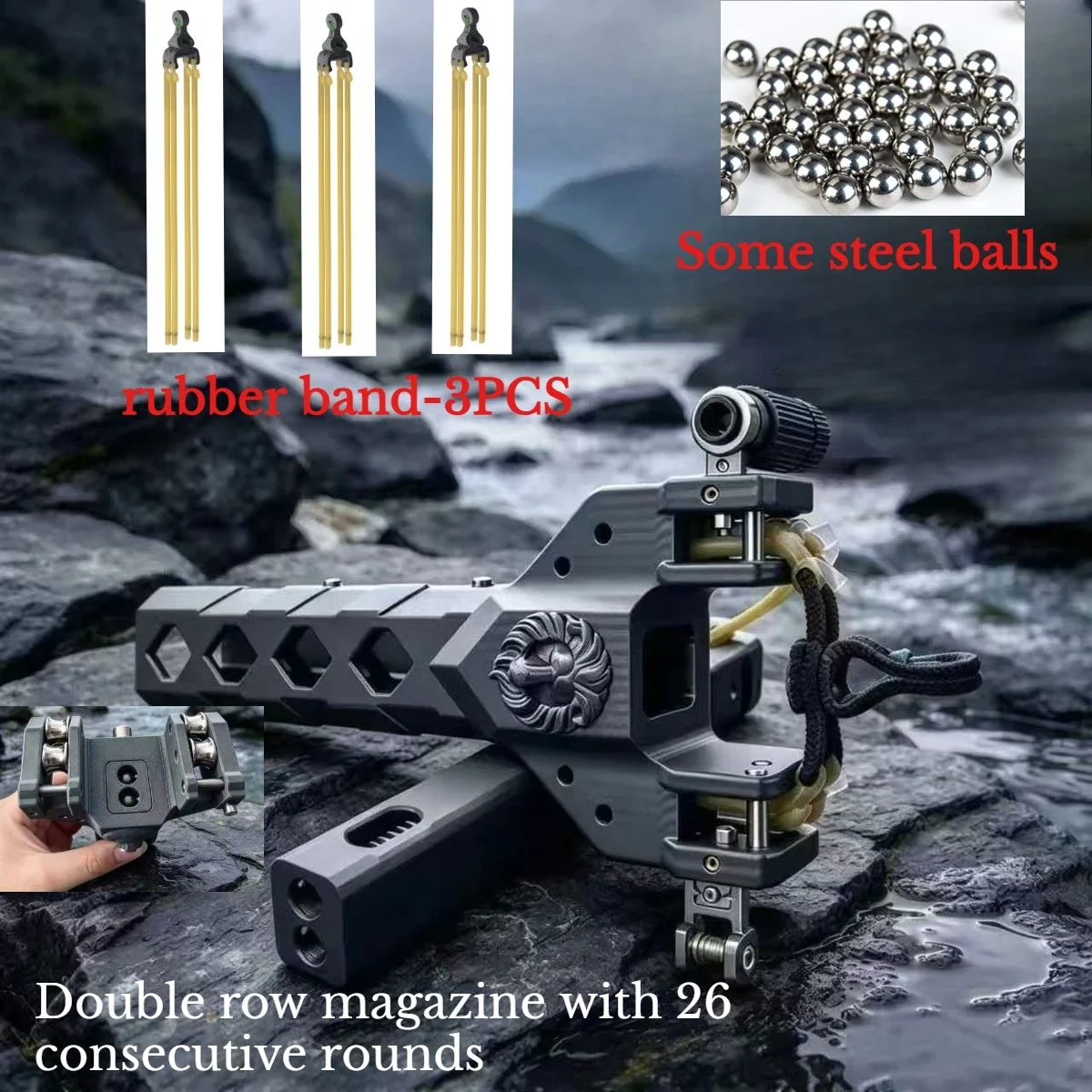 Magnetic Automatic Loading Double Row Magazine Continuous Firing Outdoor Competitive Rapid Shooting Tool